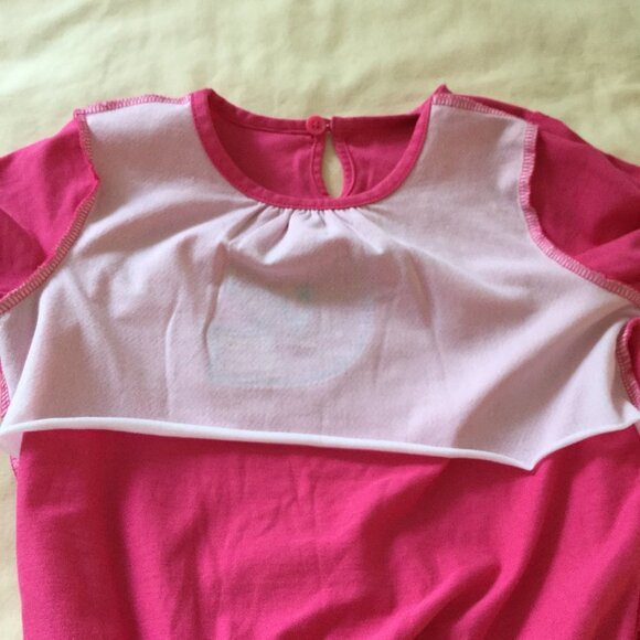 Hanna Andersson Bird Applique Pink Ruffle Top 100 - Picture 7 of 10